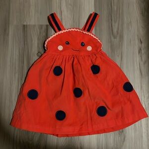 Baby Boden ladybug pinnie dress